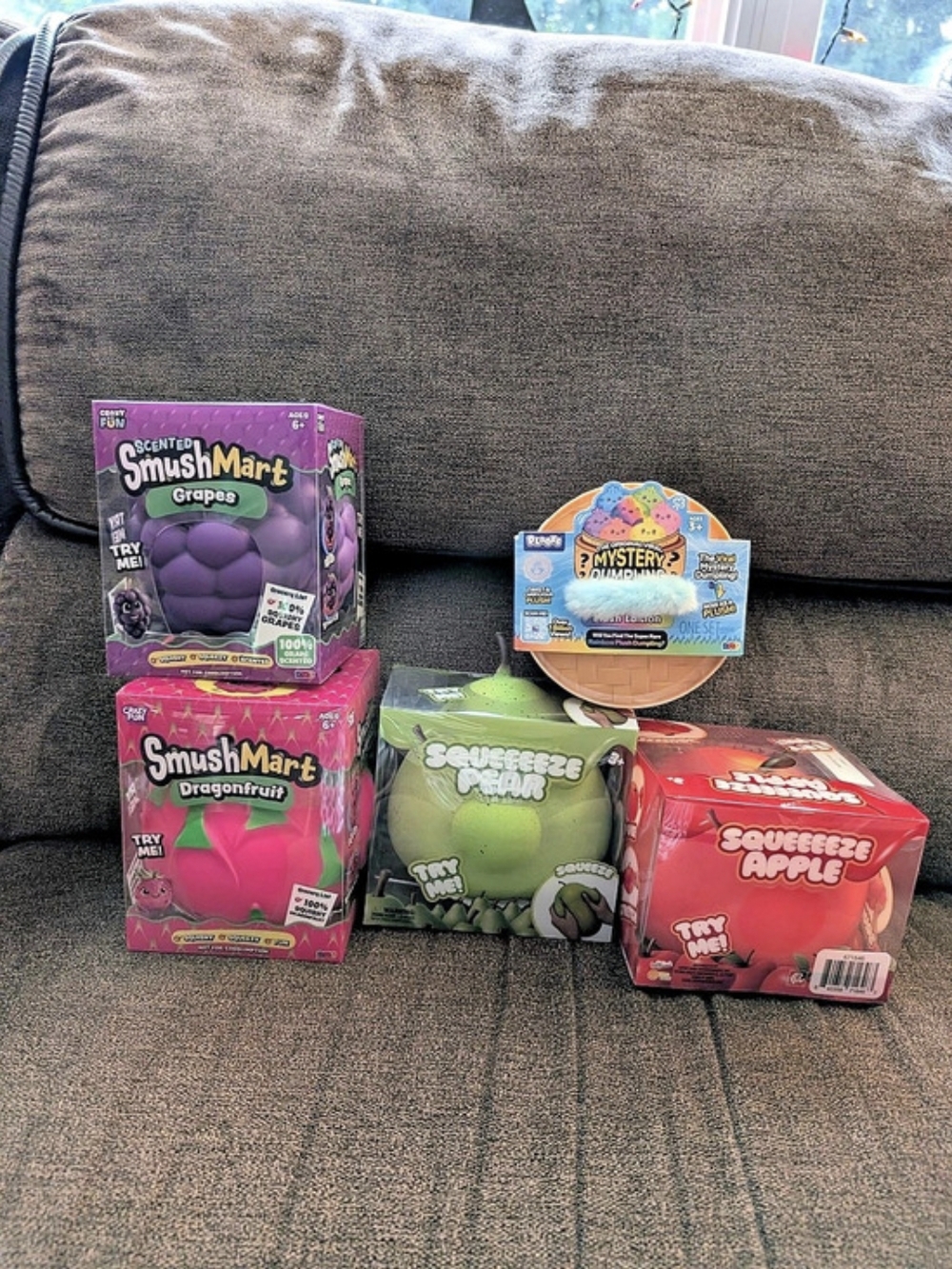 Crazy Fun SquishMart Plush Toy Set Pink & Green NWT
